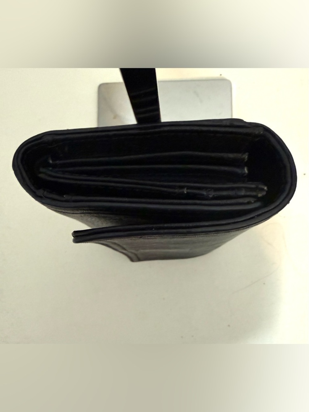 Fossil Logan Black Leather Wallet Women’s Trifold - Picture 5 of 16
